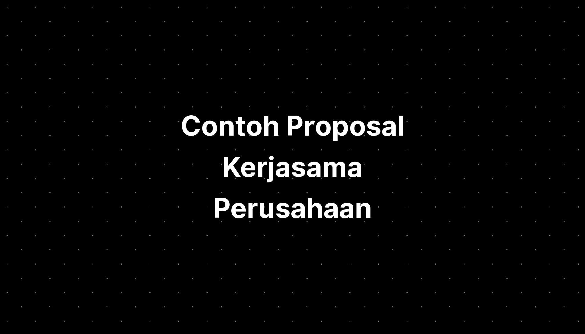 Contoh Proposal Kerjasama Perusahaan Imagesee